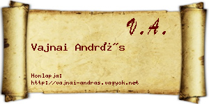 Vajnai András névjegykártya