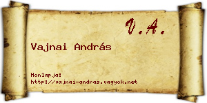 Vajnai András névjegykártya