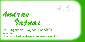 andras vajnai business card